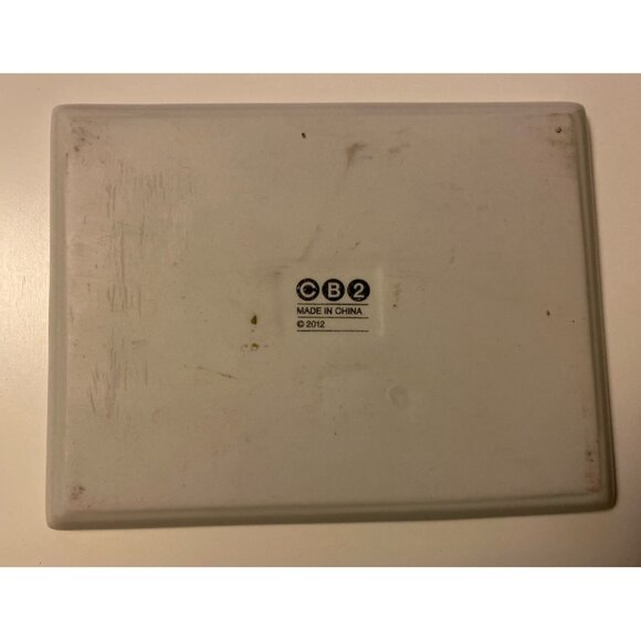 Crate & Barrel CB2 Oliver Peppermint Drops 2012 Xmas Rectangle Appetizer Plate - Picture 2 of 5